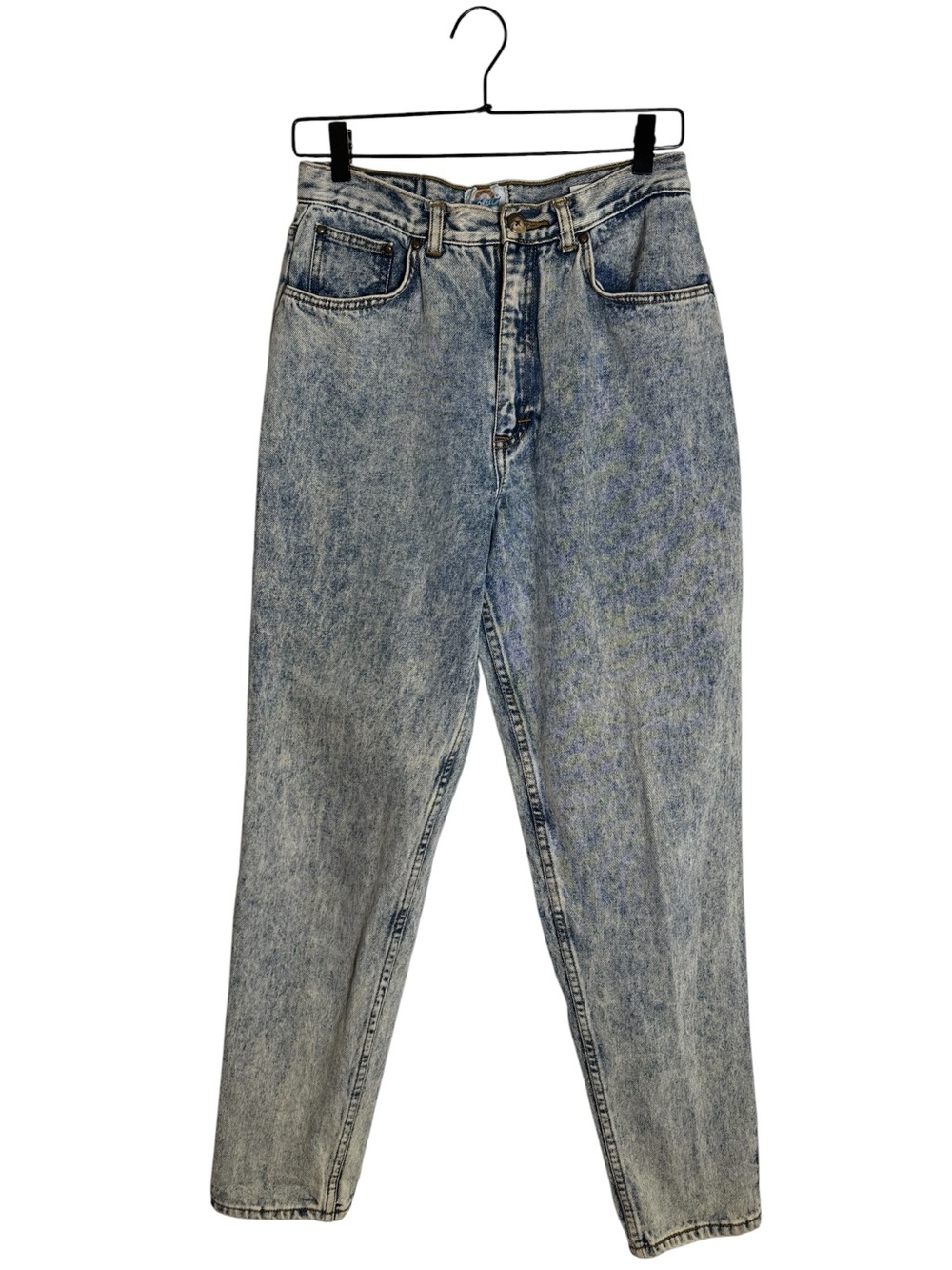 Vintage 80s Anchor Blue High Waisted Acid Wash Mom Jeans
